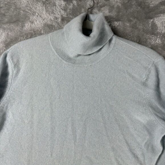 Ralph Lauren LRL 100% Cashmere Turtleneck Sweater Womens Medium Gray Classic - Picture 2 of 9